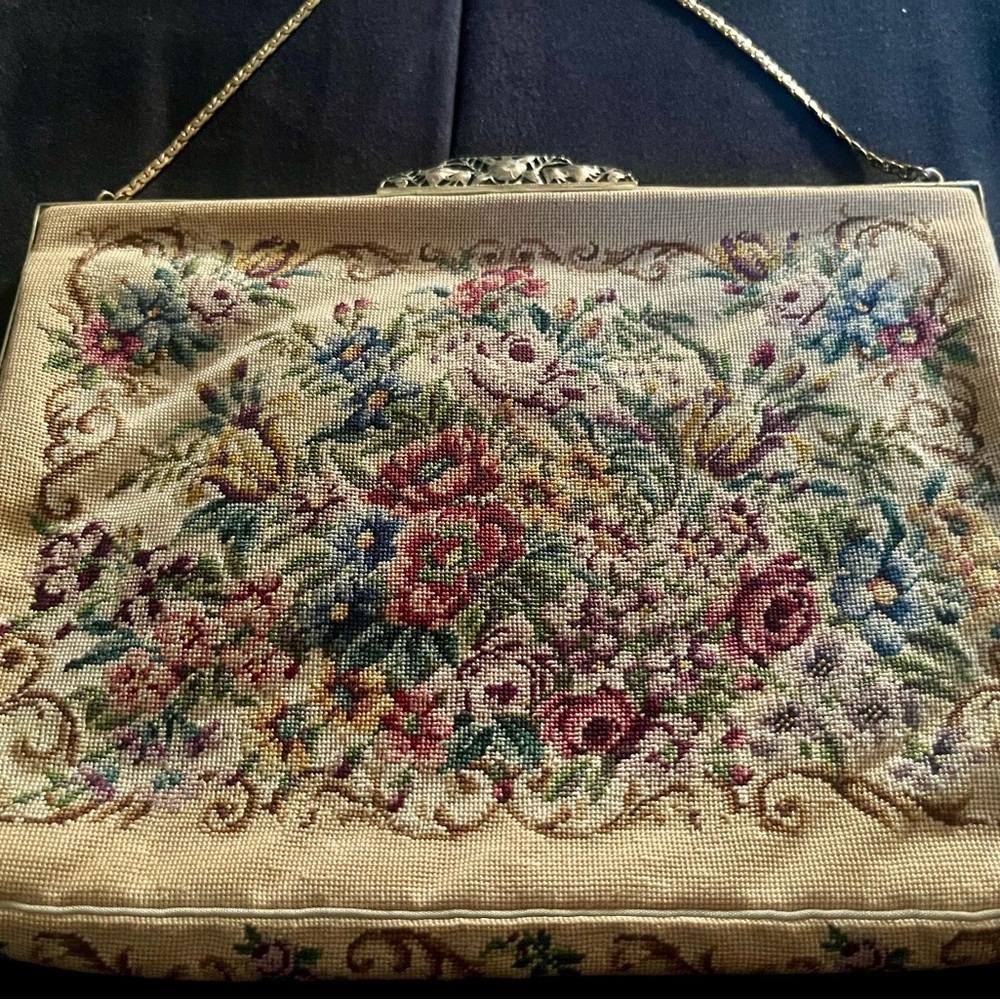 Jolles Vintage Original Tapestry Bag Made in Austria Pre Owned